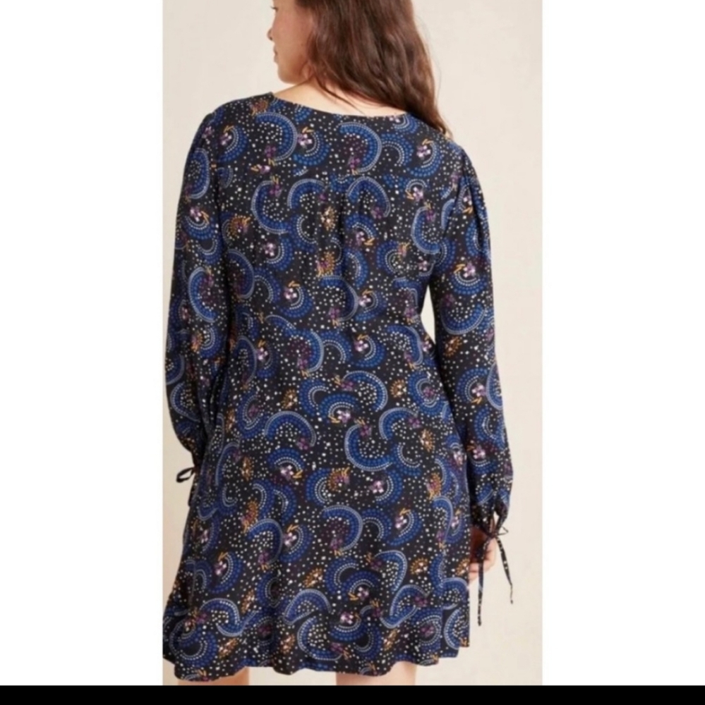 Maeve Anthropologie Gianna Tunic Dress Star‎ Print Pockets Sz 4 - Picture 7 of 11